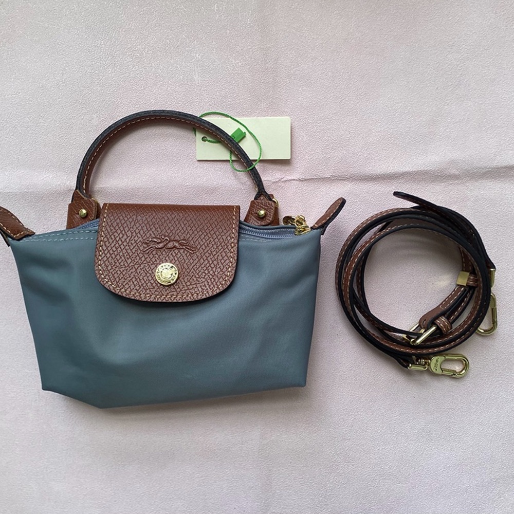 Longchamp Grey Women's Classic Mini Bag Suitable For Hand Carrying